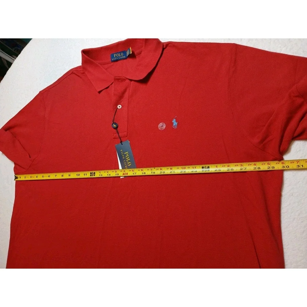Polo Ralph Lauren Shirt Mens 3XB Big & Tall Classic Fit Red Soft Touch S/S NWT